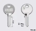 TL10 Silca заготовка ключа англійський профіль