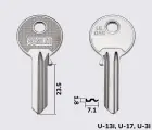UL059 Silca заготовка ключа английский профиль