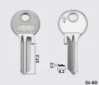 OJ4 Silca заготовка ключа англійський профіль