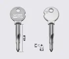XKV11 Silca заготовка ключа крестообразная