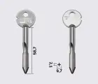 XKV6 Silca заготовка ключа крестообразная