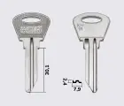 KIV1R заготовка ключа англійський профіль
