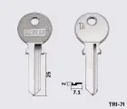 TL1R Silca заготовка ключа англійський профіль