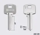 ASU2 Silca заготовка ключа англійський профіль