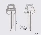 ATA1R Silca заготовка ключа англійський профіль