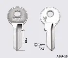 AB12 Silca заготовка ключа англійський профіль