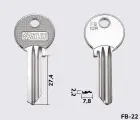 FB10R Silca заготовка ключа англійський профіль
