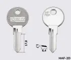 HF75R Silca заготовка ключа англійський профіль