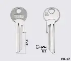 FB19RX Silca заготовка ключа англійський профіль