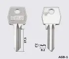 AGB1R Silca заготовка ключа англійський профіль