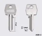 AGB1 Silca заготовка ключа английский профиль