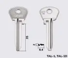 MTS1R Silca заготовка ключа англійський профіль