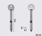 XKV8 Silca заготовка ключа крестообразная