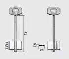 5SCM4 Silca заготовка ключа бородкова