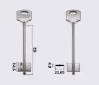 5EB5 Silca (Ельбор-15) заготовка ключа бородкова