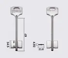 5EB4 Silca (Ельбор-13) заготовка ключа бородкова