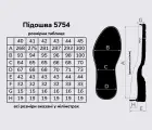 Подошва для обуви TR-5754, цв. чёрный