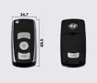 Заготовка HYUNDAI Cerato викидний ключ 3 кнопки (корпус)