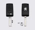 Заготовка PEUGEOT викидний ключ 3 кнопки (корпус) лезо VA2T