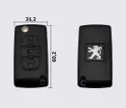 Заготовка PEUGEOT викидний ключ 3 кнопки (корпус) лезо VA2T