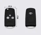 TOYOTA CAMRY 07 на 3 кнопки заготовка викидного ключа (корпус)