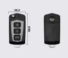 KIA SORENTO викидний ключ 3 кнопки (корпус) заготовка ключа