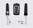 KIA SORENTO викидний ключ 3 кнопки (корпус) заготовка ключа