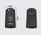 MAZDA ORIGINAL викидний ключ 3 кнопки (корпус) заготовка ключа