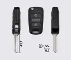 HYUNDAI ELANTRA 2 кнопки заготовка викидного ключа (корпус)
