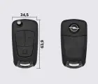 OPEL Astra, Omega, Vectra 3 кнопки заготовка викидного ключа (корпус)