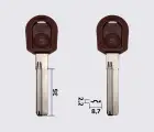 MASTER LOCK 35мм з довгим упором заготовка ключа з пластиковою ручкою