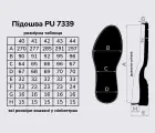 Подошва для обуви PU-7339, цв. чёрный