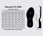 Подошва для обуви PU-3368, цв. чёрный