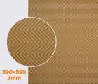 Резина подметочная каучуковая Wave Rubber, р. 590*590*3.0 мм, цв бежевый