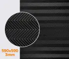 Резина подметочная каучуковая Wave Rubber, р. 590*590*3.0 мм, цв. чёрный