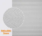 Резина подметочная каучуковая Wave Rubber, р. 590*590*3.0 мм, цв. белый