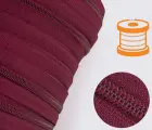 Спіральна блискавка метражна №7, кол. бордовий (С525), 200 м в бобіні