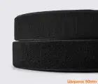 Застібка липучка 50мм чорна 100% нейлон для взуття рюкзаків сумок одягу