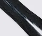 Молния №5 металл, зуб синий никель, чёрная метражная ZIPS