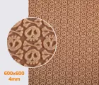 Резина каучуковая FAVOR - SKULLS, р. 600*600*4мм, цв. бежевый