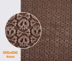 Резина каучуковая FAVOR - SKULLS, р. 600*600*4мм, цв. тропик
