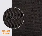 Резина набоечная FAVOR - VOLNA, р. 570*380*6.2 мм, цв. темно-коричневый