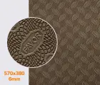 Резина набоечная FAVOR, р. 570*380*6мм, цв. кофе с молоком (15) milk koffe
