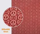 Резина каучуковая FAVOR - SKULLS, р. 600*600*4мм, цв. красный