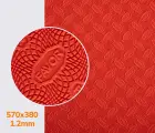 Резина подмёточная FAVOR, р. 570*380*1.2мм, цв. красный (4) red