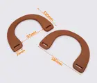 Деревянные ручки для сумки 18*12cm цв. Темная охра(GG-201)