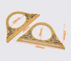 Деревянные ручки для сумки 25*13.5cm цв. охра (GG-236)