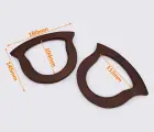 Деревянные ручки для сумки 18*14.5cm цв. коричневый (GG-238)