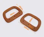 Деревянные ручки для сумки 12*8.8cm цв. Темная охра (GG-211)