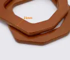 Деревянные ручки для сумки 12*12.4cm цв. темная охра (GG-214)